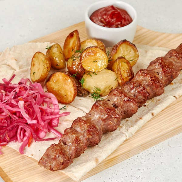 Люля из говядины с картофелем беби и капустой по-Грузински упак.Д