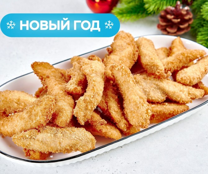 Домашние стрипсы из куриного филе на четверых